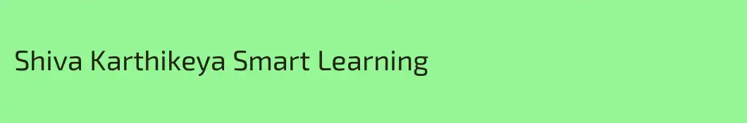 Shiva Karthikeya Smart Learning